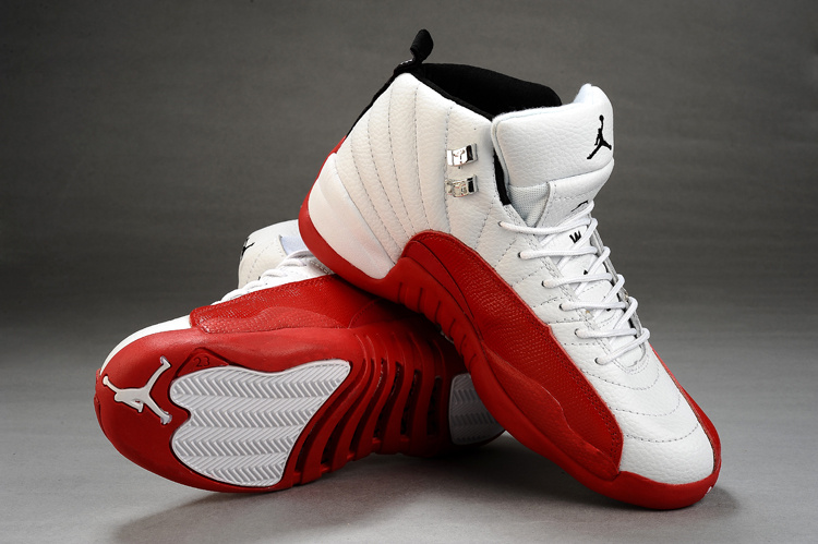 Air Jordan 12 Women Shoes White/Red Online